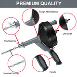 Drain Auger, Clog Remover with Drill Adapter, 25 Feet Flexible Plumbing Snake Use Manually or Powered for Kitchen,Bathrom and Shower Sink, Comes with Gloves(Gray)