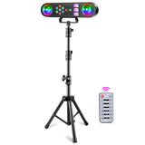DJ Lights with Stand,5 in 1 Dj Lights for Parties Disco Ball Stage Party Light Set with Sound Activated Control, UV,Strobe, Dyeing, Led Par Light and Pattern Lighting for Bar Wedding Christmas-1PC
