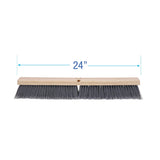 Boardwalk BWK20424 Floor Brush Head, 3" Gray Flagged Polypropylene, 24"