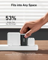 Anker 65W Max 3-Port USB C Charger Block, Compact Foldable Phone Charger