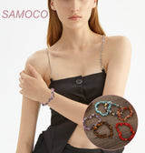 SAMOCO 20Pcs Natural Gemstone Beaded Bracelets for Women