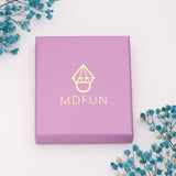 MDFUN Princess Cut Cubic Zirconia Stud Earrings for Women Men,5 Pairs