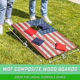 GoSports Portable Cornhole Sets, 8 Styles – Choose 4 x 2 ft or 3 x 2 ft - Boards Include 8 Bean Bags, Travel Case, and Game Rules