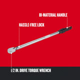 CRAFTSMAN Torque Wrench, 1/2" Drive, 50-250 FT-LB (CMMT99434)