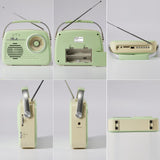 Small Radios Portable AM FM, Vintage Transistor Radio with Bluetooth, Battery Operated and Plug in Wall Retro Radio for Home/Outdoor, Large Dial Easy to Use, Christmas Seniors Gifts