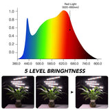 GHodec Grow Light Free Standing, 5500K Full Spectrum Gooseneck LED Lamp