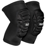 Klein Tools 60614 Knee Pads, Lightweight Padded Knee Sleeves, Breathable Mesh Back, Elastic Cuff with Slip-Resistant Silicone, S/M, Black