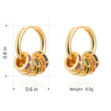 Milan Chiva Small Hoop Huggie Dangle Earrings for Women