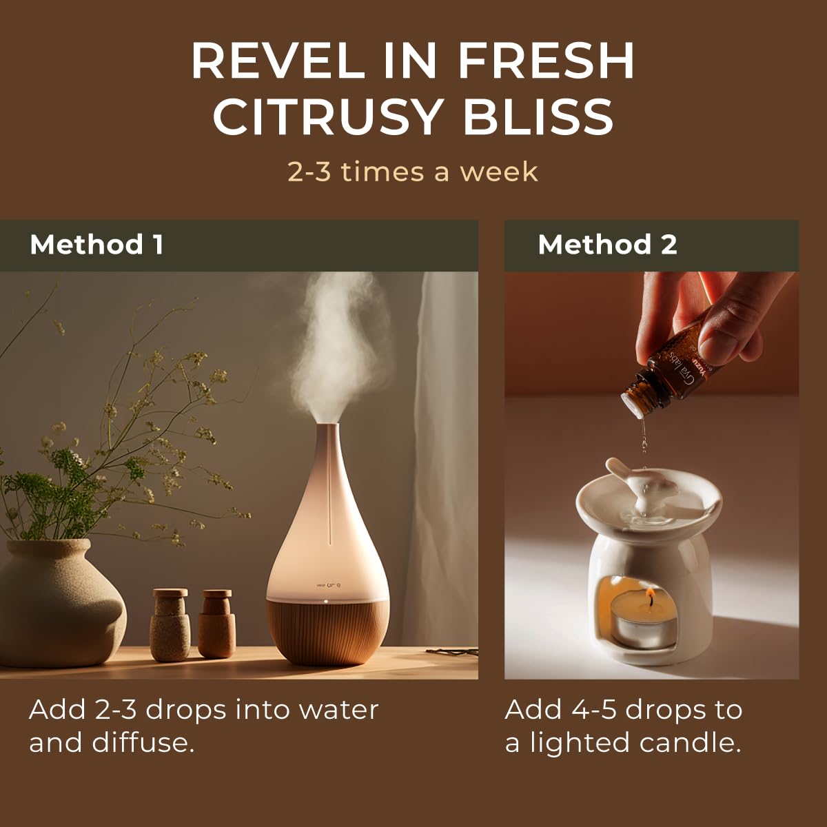 Gya Labs Yuzu Essential Oil for Candle Making Scents - 0.34 Fl Oz - Natural Yuzu Oil