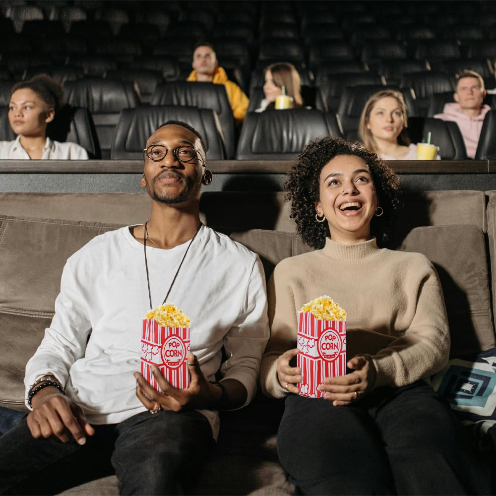 500 Pieces Paper Popcorn Bags 1 oz Small Pop Corner Bags Individual Servings for Popcorn Machine Christmas Party Disposable Pop Corn Storage Bag Bulk