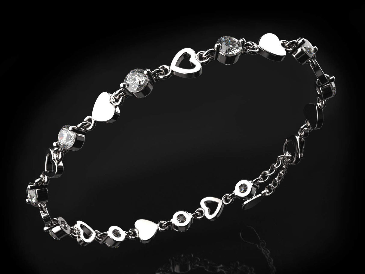 Onepurposegifts Best Friend Bracelet, Friendship Bracelet, Friendship Jewelry, Friend cuff, Best Friend Birthday Gifts for Women (Silver Heart)