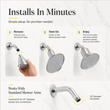 Afina High Pressure Rain Filtered Shower Head - 2.5 GPM - Chrome