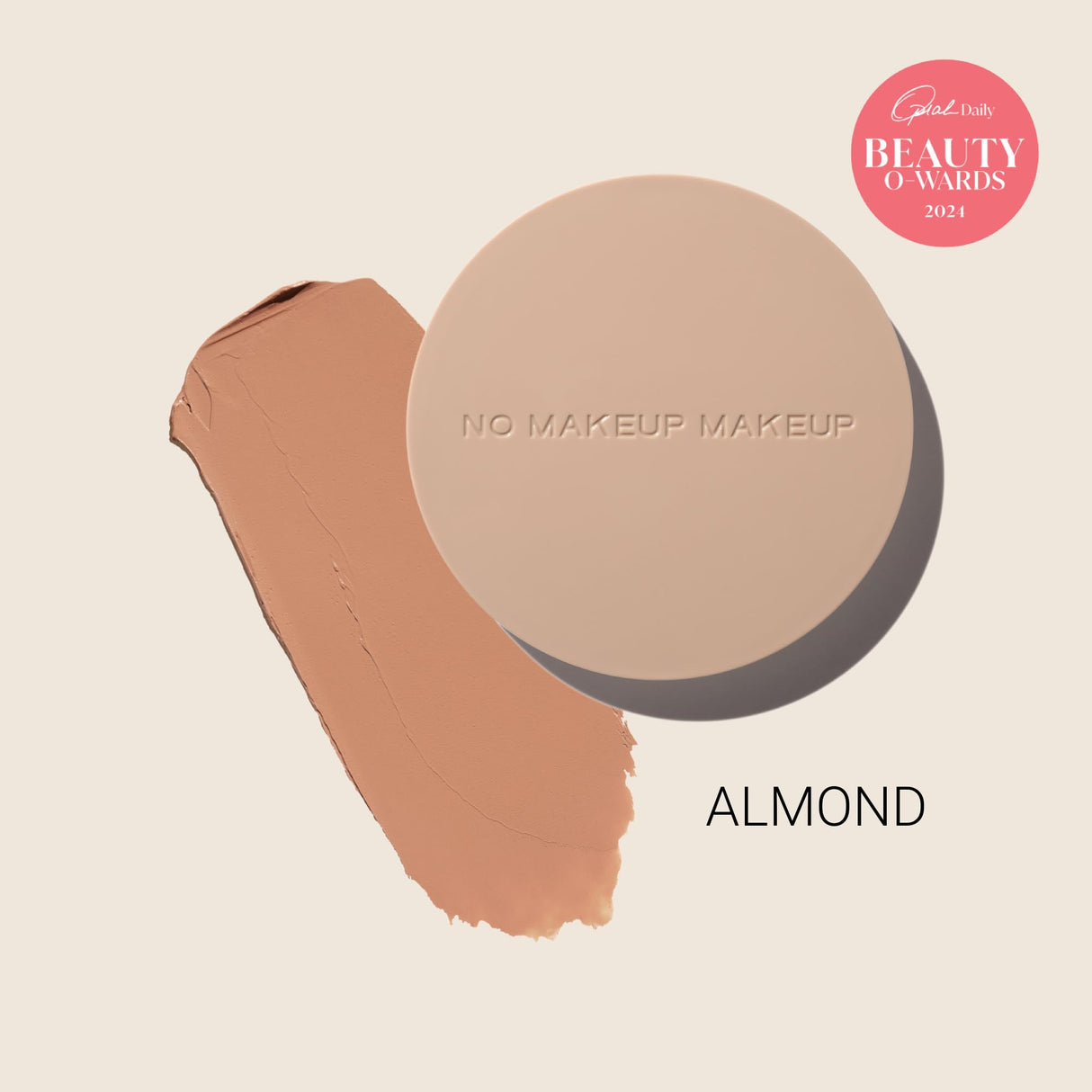 Foundation by No Makeup Makeup | Conceal & Correct with Long-Lasting, Buildable Formula & Lightweight Soft Finish | Cruelty-Free, Vegan, Fragrance-Free | Almond