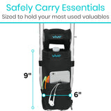 Vive Crutch Pads, Bag, & Hand Grips (5 PCS) - Crutches for Adults Armpit Padding, Hand Grips, Accessories Pouch - Soft Tips Medical Padded Handles, Accessories for Kids, Men, Women - Lightweight