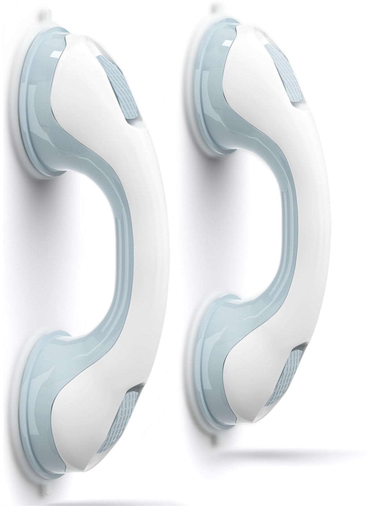 AirTight® Grab Bars for Shower Heavy-Duty (2Pack) 12.3-Inch ADA Compliant Grab Bar for Seniors Shower Handles for Elderly Suction Handicap Safety Handrail for Bathroom Bathtubs Toilet Tiles Glass