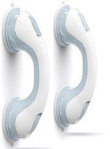 AirTight® Grab Bars for Shower Heavy-Duty (2Pack) 12.3-Inch ADA Compliant Grab Bar for Seniors Shower Handles for Elderly Suction Handicap Safety Handrail for Bathroom Bathtubs Toilet Tiles Glass