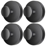SOCORIA 2026 Upgraded Drill-Free Suction Cup Hooks, Stainless Steel Suction Cup Hooks for Shower, Mirror, Wall, Bathroom, Glass, Hanging Towels - 4 Pack, Black