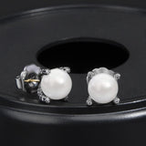 Myshiwu Designer Inspired Twisted Cable Wire Imitation Pearl Stud Earrings for Women Antique Fashion Brand Jewelry Gift (Twisted Cable Pearl Stud)