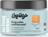 Chewsy So Long Stress, Calm Fruity Chews, Stay Calm & Focused. w/L-theanine, Amino Acid, GABA, Glycine, Tyrosine, Taurine & Magnesium. Non-GMO and Gluten-Free. Tropical Fruity Chews, 30-Day Supply