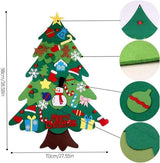 Montessori Felt Christmas Tree for Toddlers, Felt Christmas Tree for Kids, 2026 New Oversized Hanging Xmas Gifts, with Lights