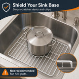 Better Houseware Sink Protectors for Kitchen Sink, Protective Metal Grid, 16x12.3x1 inches, White Kitchen Sink Mat to Shield Sink Base from Scratches, Rust-Resistant Coating, M