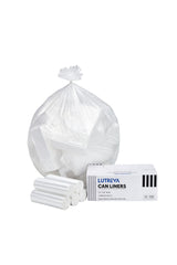 LUTREVA 33 Gallon Clear Trash Can Liners, 500 Count, 33'' x 40'', High Density Garbage Bags for Home, Outdoor, Recycling, Commercial, Industrial Use