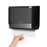 BEZADI Paper Towel Dispenser,Large Capacity Wall Mount Tissue Dispensers with Smart Lock, Used for Kitchen and Bathroom 200+ Sheets Toilet Paper Holders Black