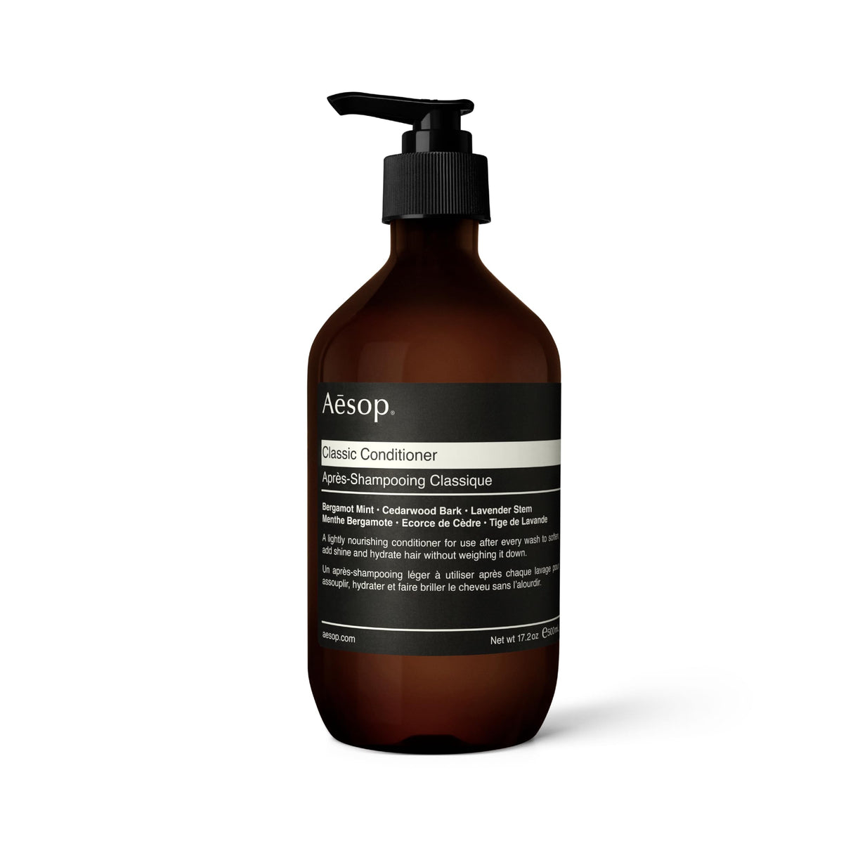 Aesop Classic Conditioner | Lightly Nourish, Soften, Shine, Hydrate, Disentangle Hair | Bergamot Mint, Cedarwood Bark, Lavender Stem | 16.9 oz / 500mL
