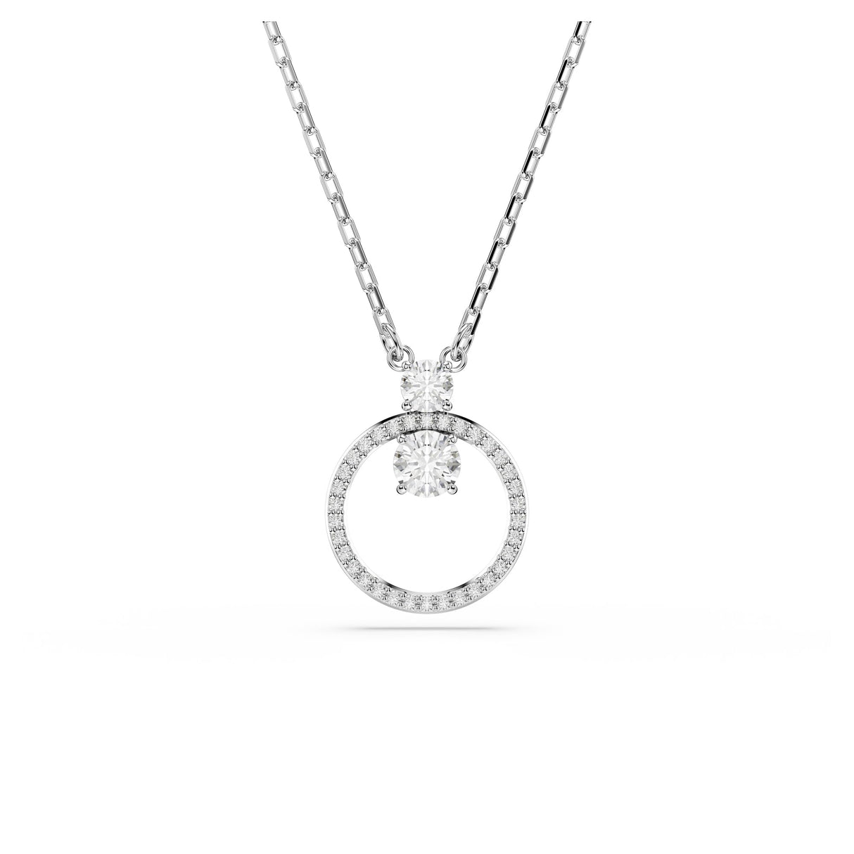 Swarovski Constella Pendant, Pavé, Round Cut, Clear, Rhodium Finished