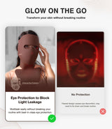 JOVS Red Light Therapy Mask for Face, LED Face Mask Light Therapy with Near-Infrared Red Light, 4 Modes and Portable Skin Care Tools for Home Use