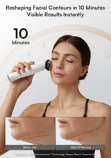INIA 3-in-1 Red Light Therapy for Face and Neck, Skin Tightening Device True Beauty Glow Facial Massager for Skin Care, Effective Wrinkle Reduction Anti-Aging with Lifting, Tightening, Infusing