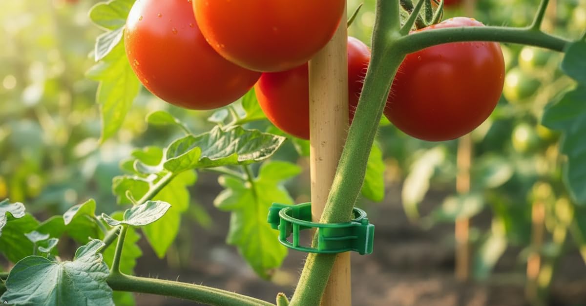 100 Secured Plastic Plant Clip, New Reusable Plant Support Clips Plastic Clips Tomato Clips for Securing Plants for Climbing Plants, Grape, Vegetable Stems (100 Pcs)