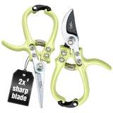 Modern Sprout Hand Pruners+Shears Set w/Blister -Gardening Tools-Chartreuse