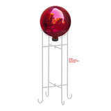 Alpine Corporation 10" Diameter Indoor Outdoor Glass Gazing Globe Yard Decor, Red