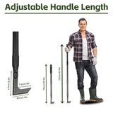Pragmatist 43.7" Crack Weeder Long Handle Weed Puller Adjustable Weed Remover Durable Manual Crevice Weeding Tool for Sidewalk, Paver, Wall Gaps, Lawn Yard, Deck Boards