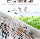 Yotache White Magnet Screen Door Curtain Fit Doors 34 x 80, Screen Size 36" x 81" Patio Screen High Transparent Hands Free Entry Great for Pet and Kid