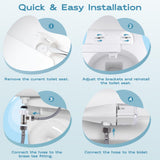 Shineforu Ultra-Slim Bidet Dual Mode Bidet Attachment for Toilet, Bidet Toilet Seat Attachment with Pressure Controls(Feminine/Posterior Wash),Easy to install Design Non-Electric Bidet