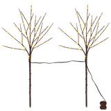 Lighted Christmas Tree Branches, 30IN 100LED Artificial Brown Twig Branch with Warm White Lights, Timer & Battery Operated, Waterproof for Indoor Outdoor Holiday Xmas Office Bedroom Party Decorations