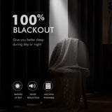 MIULEE 100% Blackout Linen Curtains for Bedroom Thermal Insulated Emerald Green Grommet Room Darkening Curtains & Drapes Christmas Decor for Living Room Nursery 52 x 84 Inch (2 Panels)