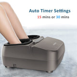 MOUNTRAX Foot Massager Machine with Heat, Gifts for Women Men, Shiatsu Foot Massager with Remote Control, Deep Kneading and Soothing Heat, Fits Feet Up to Men Size 12 (Gray)
