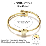 zeqingjw Heart Cremation Bracelet for Ashes Stainless Steel Urn Bangle Bracelet Memorial Keepsake Ash Jewelry for Women Men