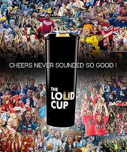 The LoudCup Tumbler + Stadium Horn - Insulated Cup Reusable Water Bottle Coffee Travel Mug - Worlds Loudest Cup for Game Day