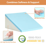 3PCS Wedge Pillow for Acid Reflux Relief, Adjustable Wedge Pillow Headboard, Bed Wedges Pillow for Back Pain Relief, Sleeping, Post Surgery, Back Support Pillows for Sitting Up, Snoring, Plush Grey