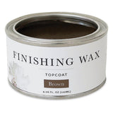 Jolie Finishing Wax - Protective topcoat Paint - Use on interior furniture, cabinets, walls, home decor and accessories - Odor-Free, Non-Hazardous - Brown - 120 ml