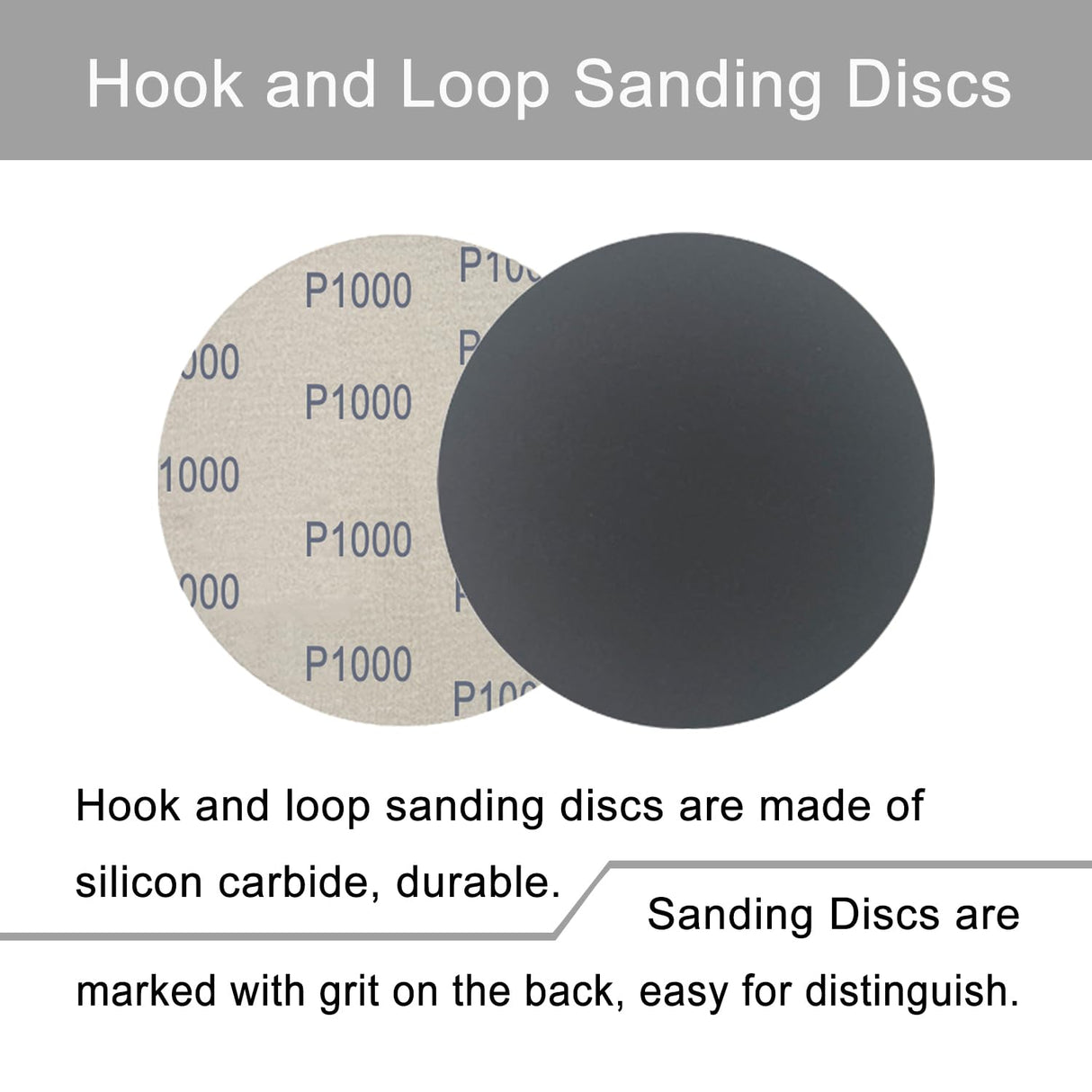 6 Inch 50 Pcs Wet Dry Sanding Discs Hook and Loop, 320 400 600 800 1000 Assorted Grit Waterproof Sandpaper Silicon Carbide for Random Orbital Sander, Automotive Wood Metal Polishing & Sanding