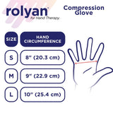 Rolyan Compression Glove, Fingerless Compression Glove for Arthritis for Men & Women, Arthritis Compression Gloves for Carpal Tunnel, Compression Glove for Swelling, Right Hand, Medium, Open Finger