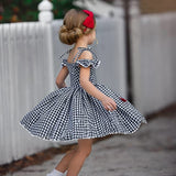 Little Girls Christmas Costume Mommy and Me Christmas Matching Outfit Strapless Plaid Dress with Velvet Cape Set Cindy Lou Who Kids Dress Up Xmas Party Clothes Black White-Strapless 2-3 T