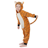 Rabtero Unisex Children Animal Onesie, Kids Girls Boys Tiger Costume, Halloween Costume Kids Tiger Onesie, Halloween Christmas Carnival Party Cosplay Costume for Kids 4-6