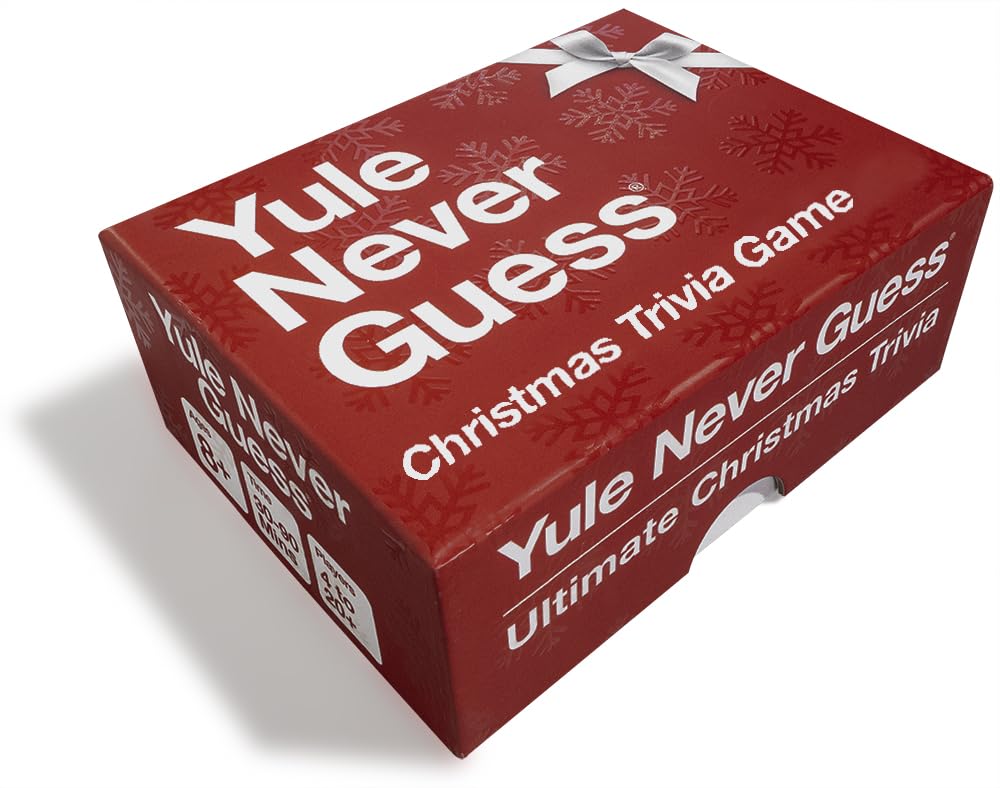Yule Never Guess Christmas Trivia Game - Christmas Games for Family Party - Christmas Games - Christmas Family Games