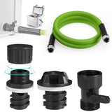 WADEO Cooler Drain Plug Hose Connection Kit with 6FT Garden Hose and Shut Off Valve for Yeti, Rtic Coolers